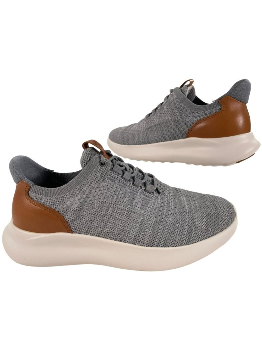 Johnston & Murphy Amherst 2.0 Truflex Knit Sneakers Grey/Brown Men's Sz 9.5 NEW
